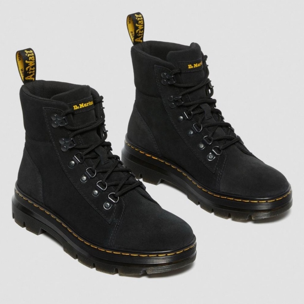 Dr. Martens Black Suede Boots